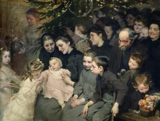 Der Tropfen Milch in Belleville: Der Weihnachtsbaum im Dispensarium, 1908